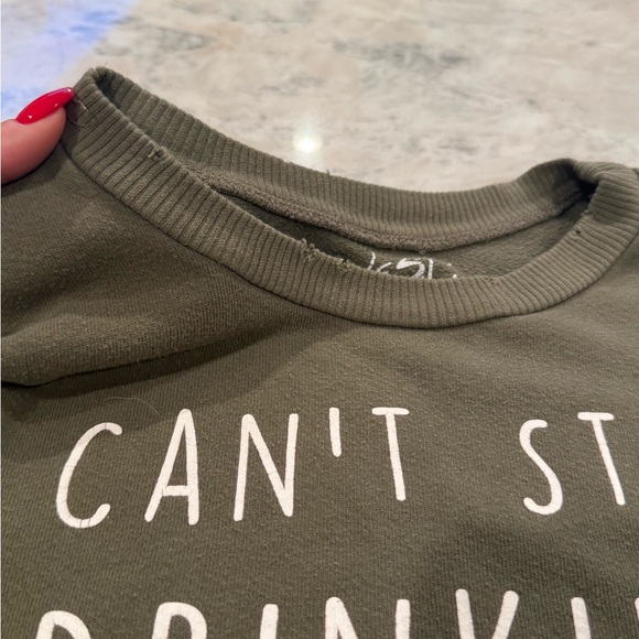 Olive Green Graphic Sweatshirt - Picture 4 of 7